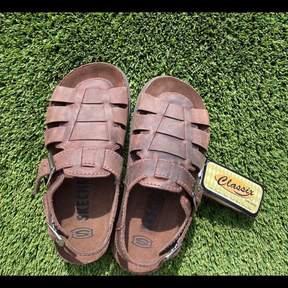 NWT Vintage Skechers Jammer Fisherman Leather Sandals